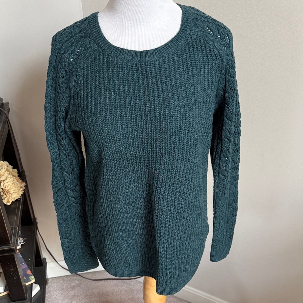 LOFT Teal Crew Neck Sweater